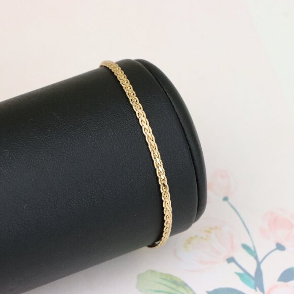 "Minimal Chain Rose Gold Bracelet in High Polish Finish, XPBL1085 - Picture 8 of 13